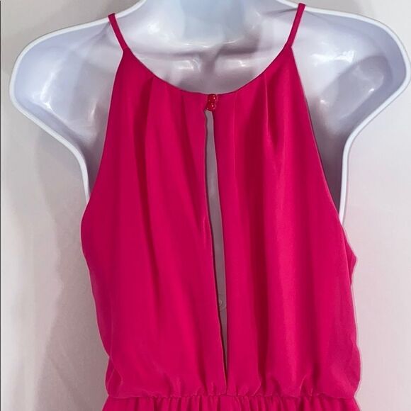 Lush Hot Pink Halter Dress Size Small - Picture 8 of 14